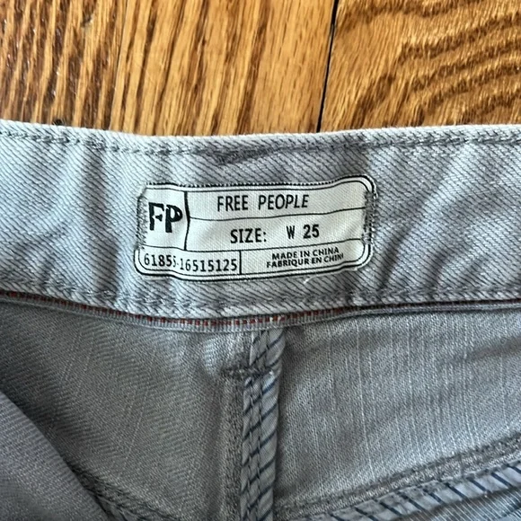 Free People light gray denim shorts! - Picture 3 of 4